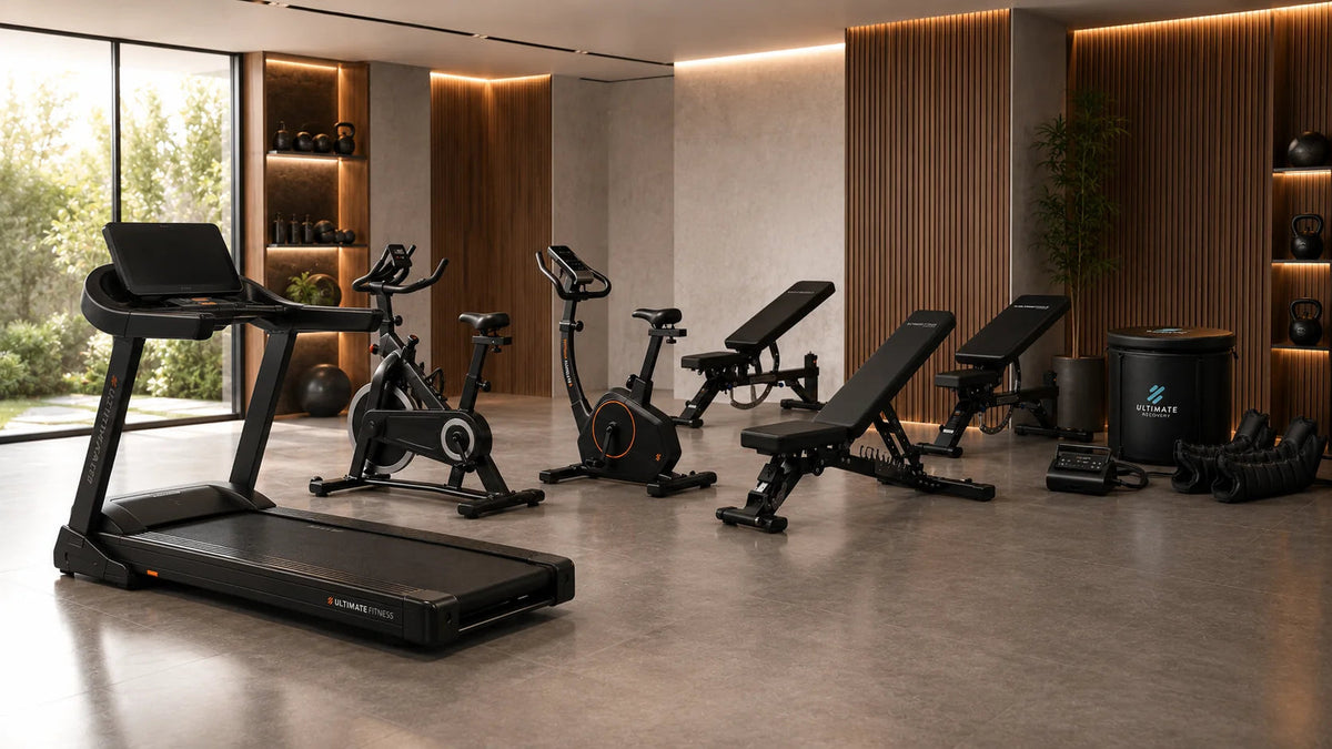 Home gym with Ultimate Fitness equipment