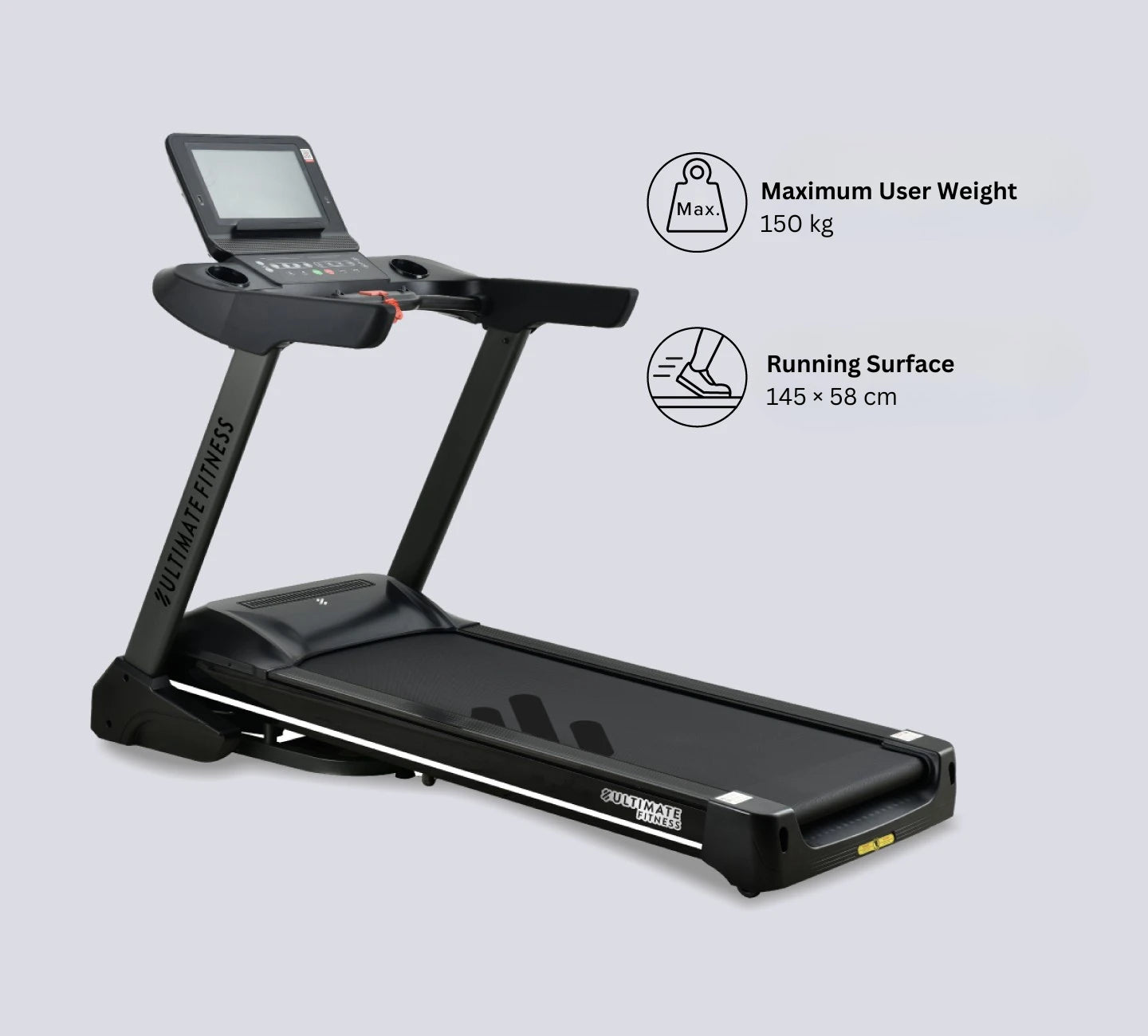 Spacious running surface